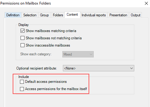 Make your report clearer by excluding default permissions