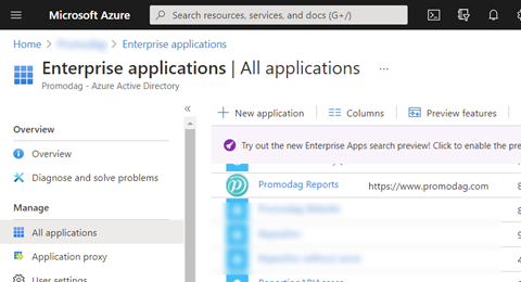 Enterprise application in Azure AD