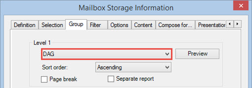 Grouping Mailboxes by DAG