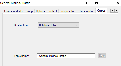 Export report to database