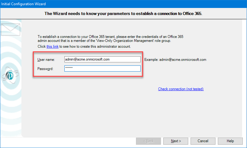 Set an Office 365 admin account