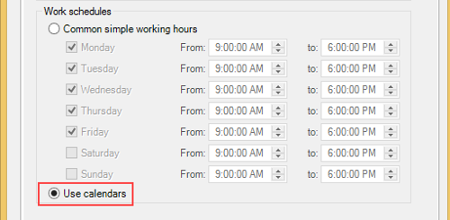 Integrate calendars to Exchange reporting