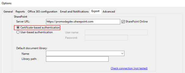 New certificate-base authentication method for SharePoint Online