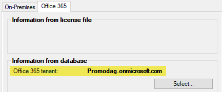 Determine Office 365 Tenant Name from Promodag Reports