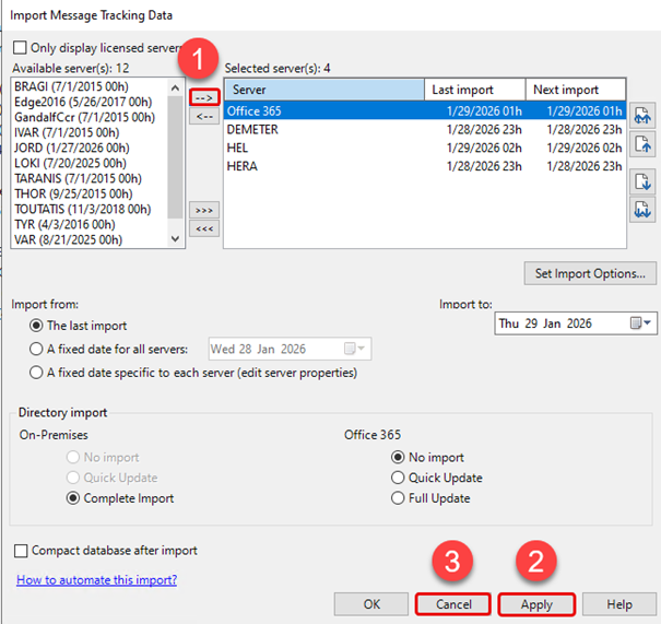 How to assign servers to a console in Promodag Reports