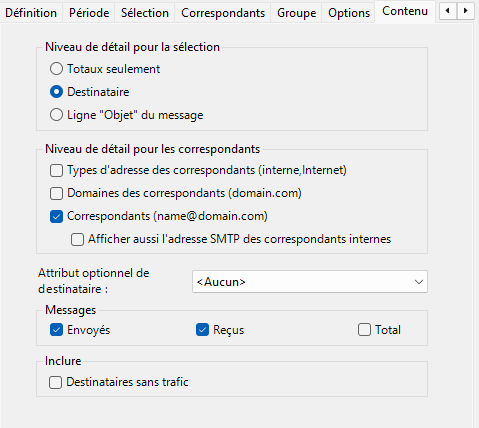 Définissez le niveau de détail de votre rapport