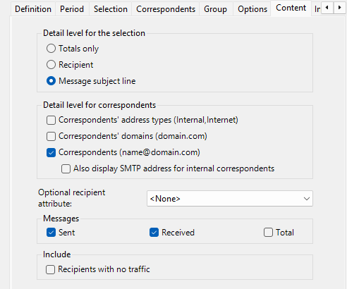 Select the right detail level for your report