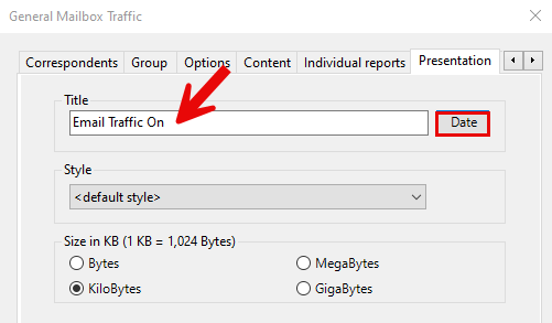 Add date to report's title