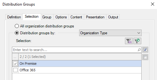 Select On-Premises groups only