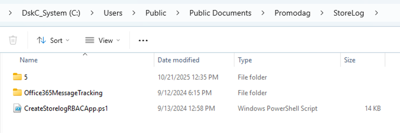 Locate the script to configure cert-based authentication for StoreLog