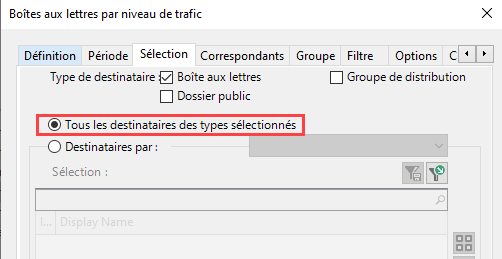 Sélectionner toutes les boîtes aux lettres