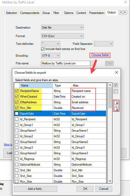 Select as many additional fields as necessary