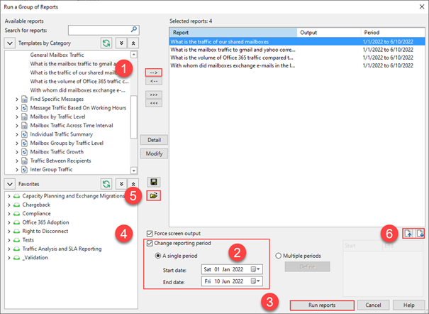 Run a Group of Reports on a single period