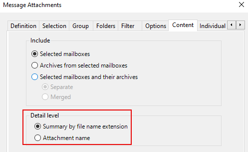 Set the detail level of your report