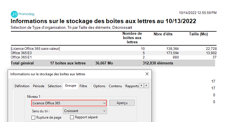 Lister les boîtes aux lettres par type de licence Office 365