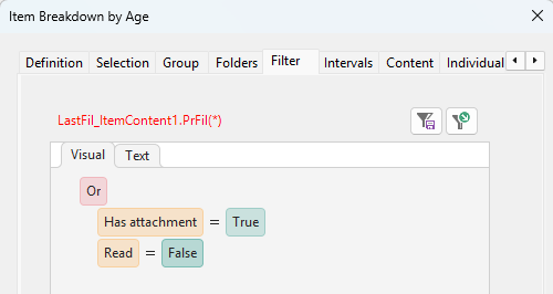 Filter on unread emails and with attachments