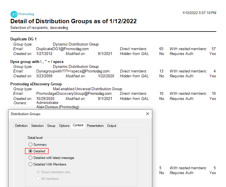 Distribution Groups Promodag